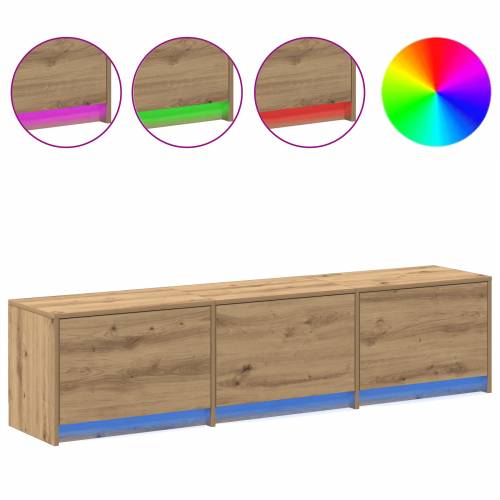 TV Ormar s LED funkcijom od Hrasta 165x34x40 cm Konstruirano Drvo Cijena