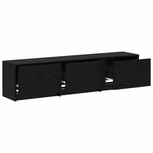 TV ormar s LED crni hrast 162.5x34x40 cm konstruirano drvo Cijena