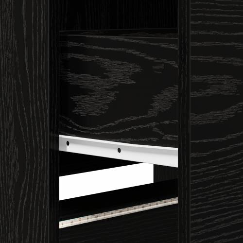 TV ormar s LED crni hrast 162.5x34x40 cm konstruirano drvo Cijena