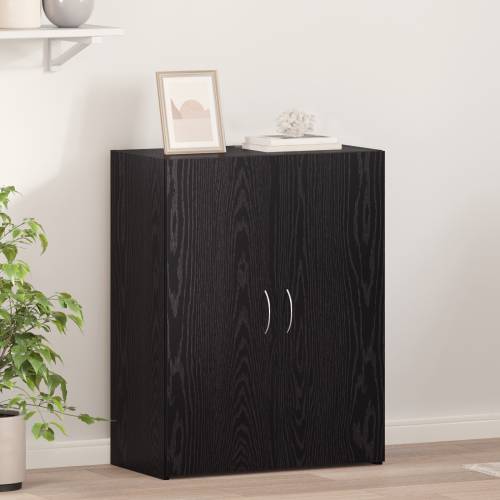 Uredski Ormar Crni Hrast 60x32x77.5 cm Konstruirano Drvo Cijena