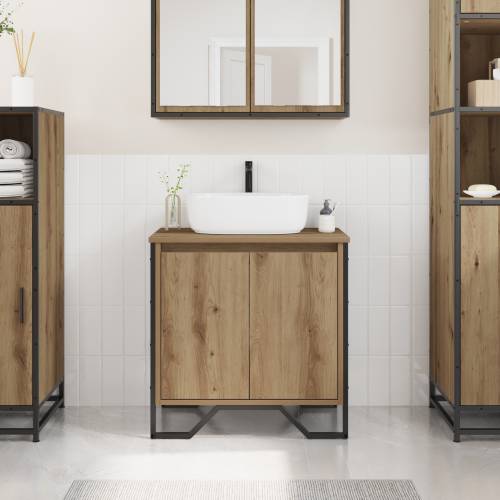 Kupaonski ormarić za Lavabo - Umivaonik Umjetnički hrast 60x35x50 cm Konstruirano drvo Cijena