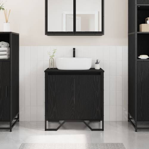 Ormar za Lavabo - Umivaonik u kupaonici Crni hrast 60x35x60 cm kompozitno drvo Cijena