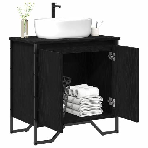 Ormar za Lavabo - Umivaonik u kupaonici Crni hrast 60x35x60 cm kompozitno drvo Cijena