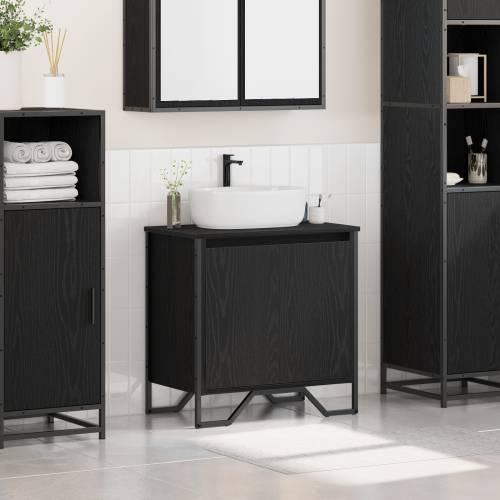 Ormar za Lavabo - Umivaonik u kupaonici Crni hrast 60x35x60 cm kompozitno drvo Cijena