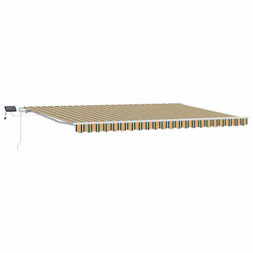 Ručno uvlačiva tenda s LED-om Zelena i žuta 500x350 cm Cijena