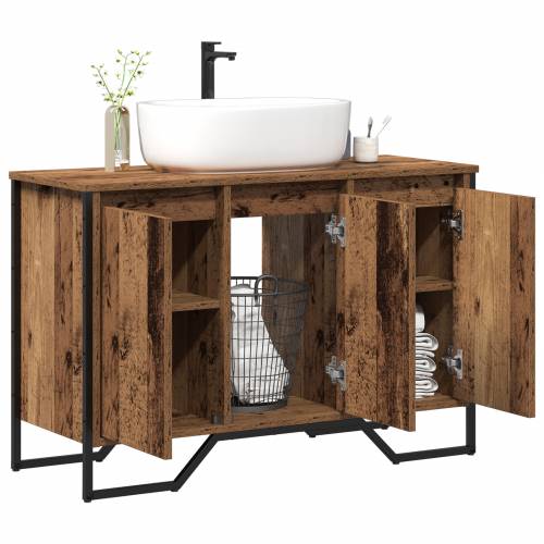 ormarić za Lavabo - Umivaonik Staro drvo 91x35x60 cm Konstrukcija od drveta Cijena