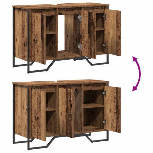 ormarić za Lavabo - Umivaonik Staro drvo 91x35x60 cm Konstrukcija od drveta Cijena