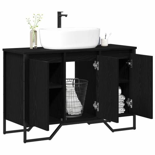 Kupaonski ormar za Lavabo - Umivaonik Crni hrast 91x35x60 cm Konstruirano drvo Cijena