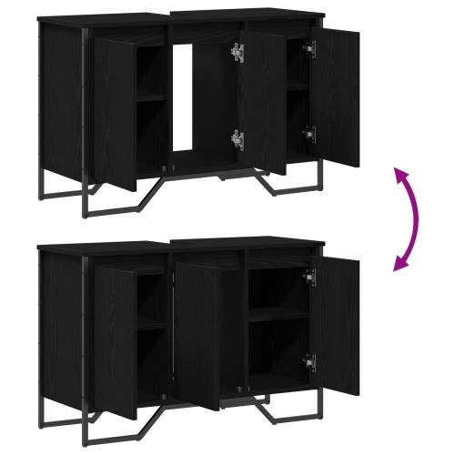 Kupaonski ormar za Lavabo - Umivaonik Crni hrast 91x35x60 cm Konstruirano drvo Cijena