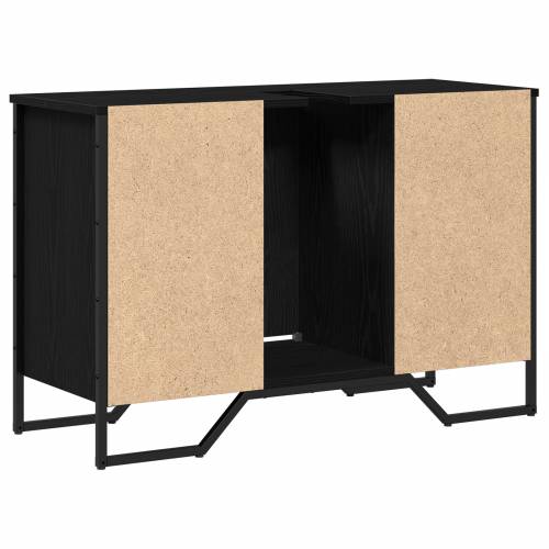 Ormar za sudoper u kupaonici Crni hrast 91x35x60 cm Konstruirano drvo Cijena