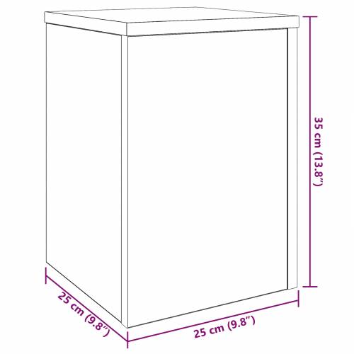 Stalci za biljke 2 kom Crni hrast 25x25x35 cm Obradni drvo Cijena