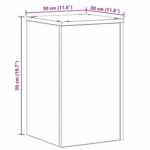Stalci za biljke 2 kom crni hrast 30x30x50 cm obrađeni drvo Cijena