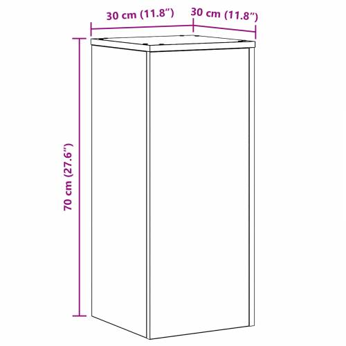 Stalci za biljke 2 kom Crni hrast 30x30x70 cm obrađeno drvo Cijena