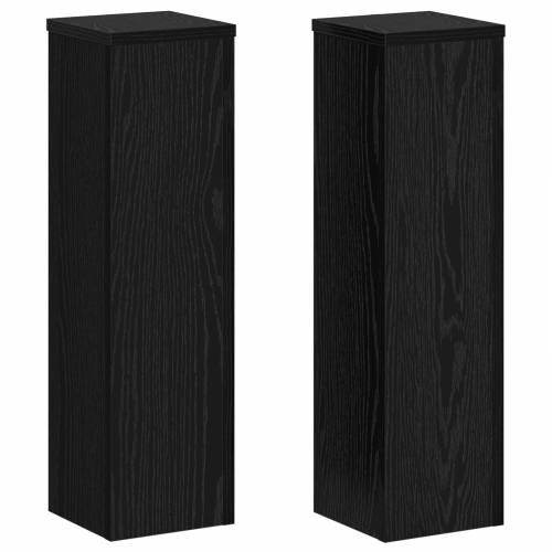 Stalak za biljke 2 kom Crni hrast 17x17x60 cm Konstruirano drvo Cijena