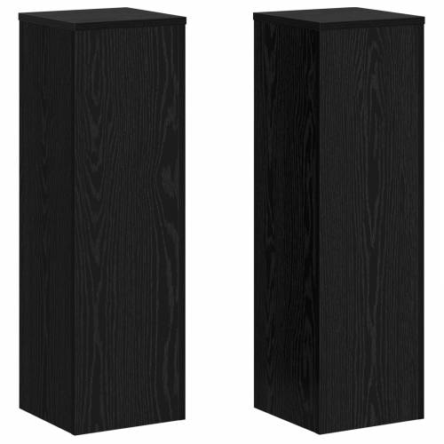 Stalci za biljke 2 kom Crni hrast 25x25x80 cm inženjersko drvo Cijena