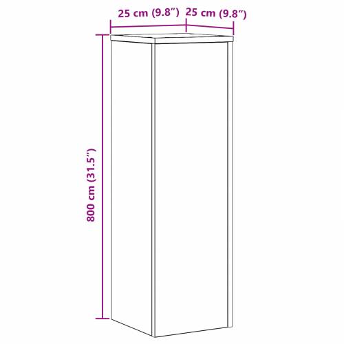 Stalci za biljke 2 kom Crni hrast 25x25x80 cm inženjersko drvo Cijena