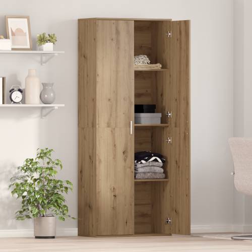 Visoki kabinet od umjetnog hrasta 70x35x180 cm Konstruirano drvo Cijena