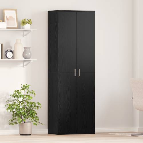 Visoki ormar crni hrast 60x35x180 cm inženjersko drvo Cijena