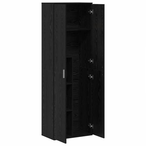 Visoki ormar crni hrast 60x35x180 cm inženjersko drvo Cijena