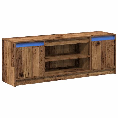 TV Kabinet s LED - Stari drvo, 139,5x34x50 cm, Od inženjerskog drva Cijena