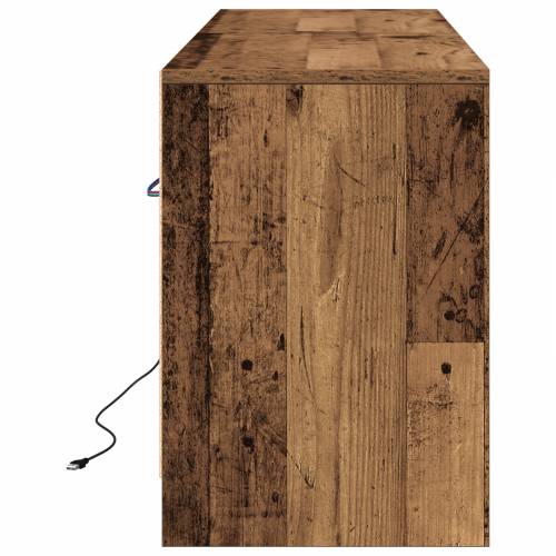 TV Kabinet s LED - Stari drvo, 139,5x34x50 cm, Od inženjerskog drva Cijena