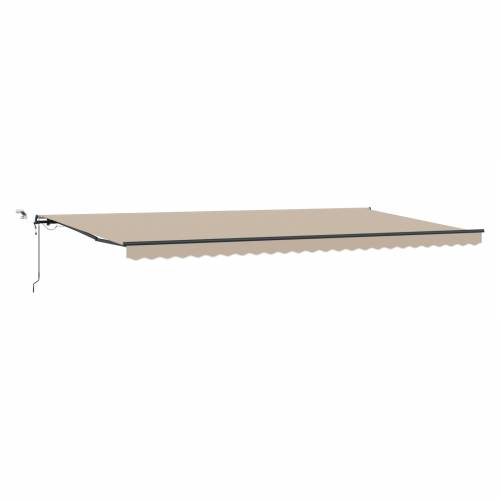 automatska uvlačiva tenda s LED svjetlom bež 600x300 cm Cijena