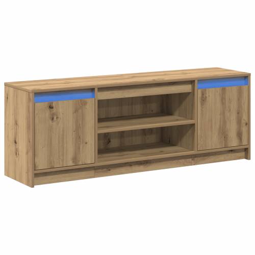 TV ormarić s LED-om u Artisan hrastu 139,5x34x50 cm, napravljen od konstruiranog drveta Cijena