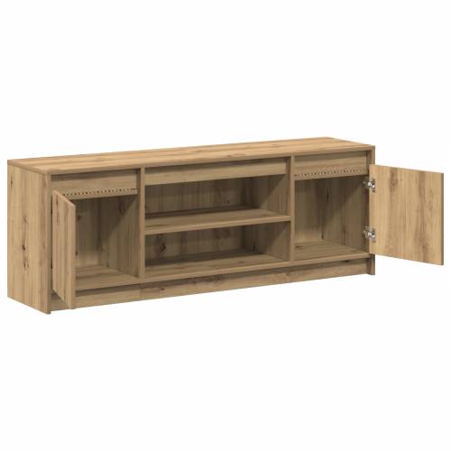 TV ormarić s LED-om u Artisan hrastu 139,5x34x50 cm, napravljen od konstruiranog drveta Cijena