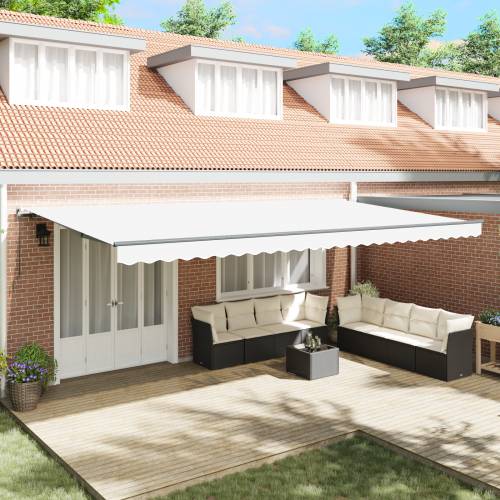 Ručna uvlačiva tenda bijela 600x300 cm Cijena