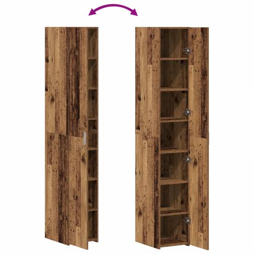 visoki ormar od starog drva 30x42.5x185 cm Izrađeno drvo Cijena