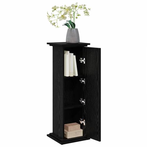 stalak za izlaganje s prostorom za pohranu Crni hrast 31x30x90 cm Drvo Cijena