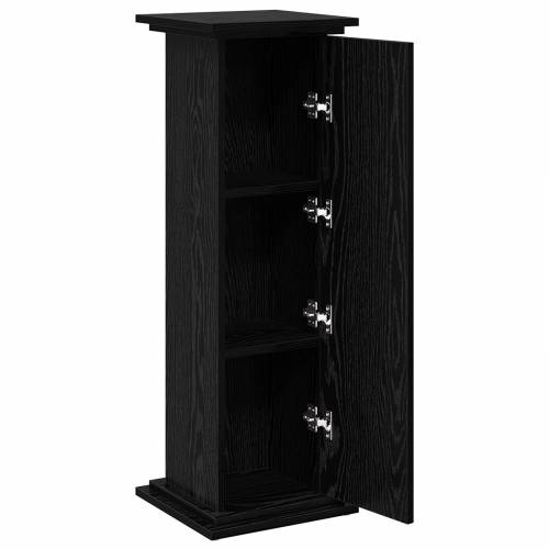 stalak za izlaganje s prostorom za pohranu Crni hrast 31x30x90 cm Drvo Cijena