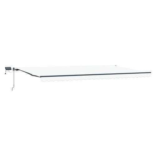 Ručno uvlačiva tenda s LED bijela 600x300 cm Cijena