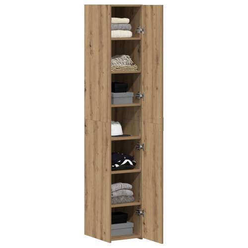 Visoki ormar od artizanske hrastovine 30x42.5x185 cm konstruirano drvo Cijena