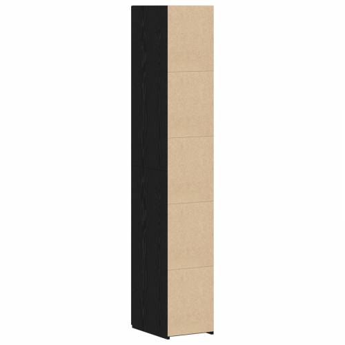 Visoki ormar crni hrast 30x42.5x185 cm inženjerska drvena ploča Cijena