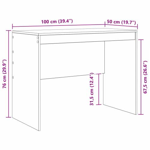 Pisaći Stol Bijeli Iverica 100 x 50 x 76 cm Pohrana Pisaći stol Cijena