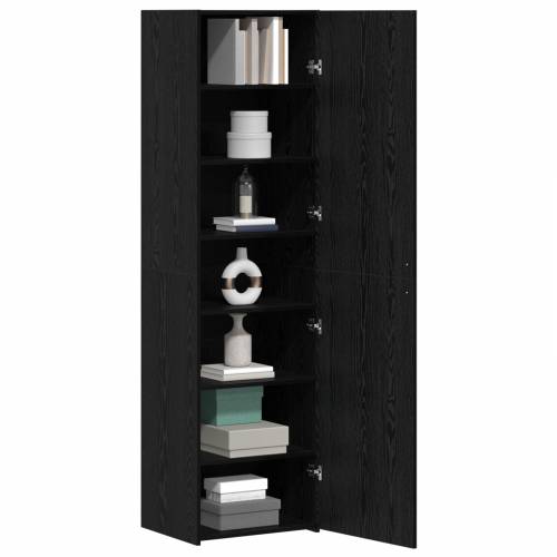 visoka komoda crni hrast 50x42.5x185 cm od MDF-a Cijena