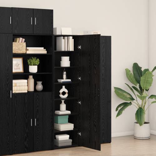 visoka komoda crni hrast 50x42.5x185 cm od MDF-a Cijena