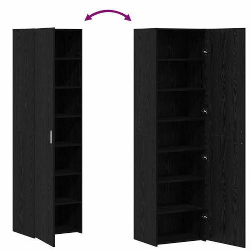 visoka komoda crni hrast 50x42.5x185 cm od MDF-a Cijena