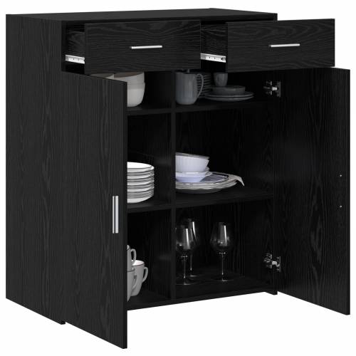ormar za skladištenje crna hrastovina 80x42.5x93.5 cm konstruirano drvo Cijena