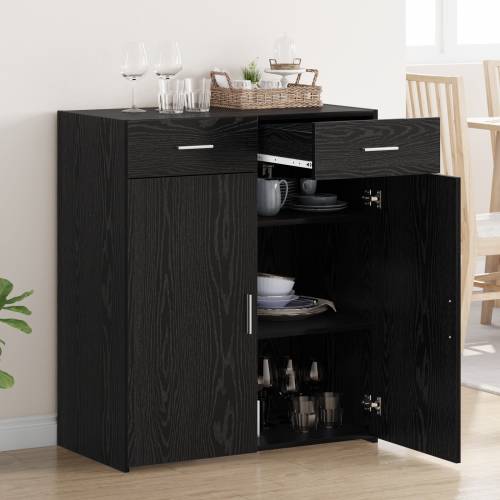 ormar za skladištenje crna hrastovina 80x42.5x93.5 cm konstruirano drvo Cijena