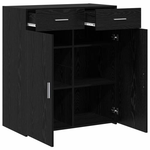 ormar za skladištenje crna hrastovina 80x42.5x93.5 cm konstruirano drvo Cijena