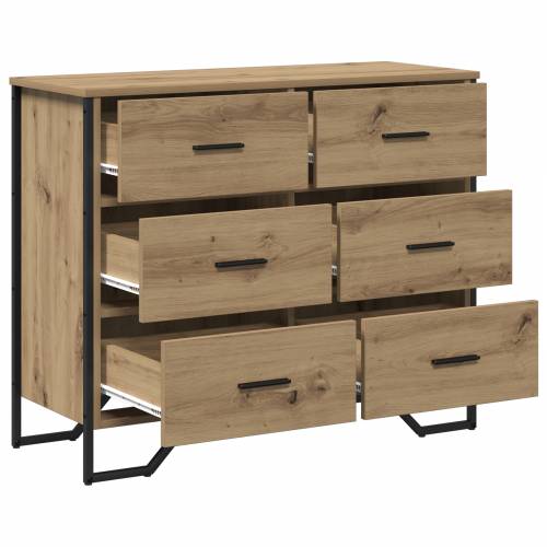 Ladica Obrtni hrast 91x35.5x74.5 cm Iverica Cijena