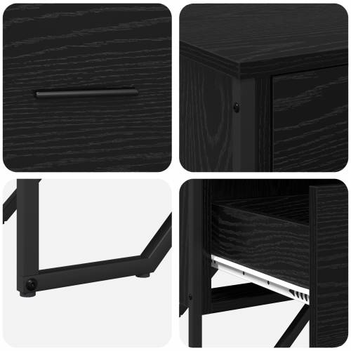 komoda Crni hrast 91x35.5x74.5 cm Inženjersko drvo Cijena