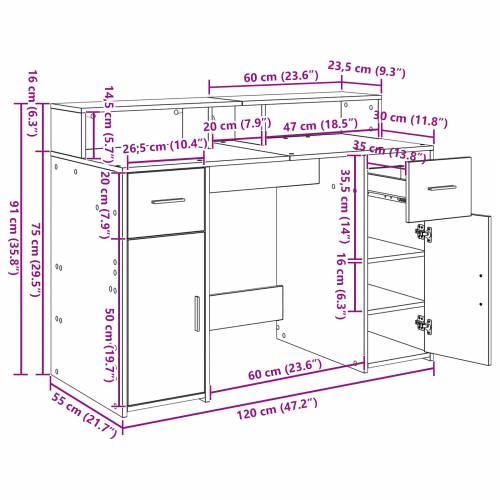 Stol Crni hrast 120x55x91 cm inženjerska drvo Cijena