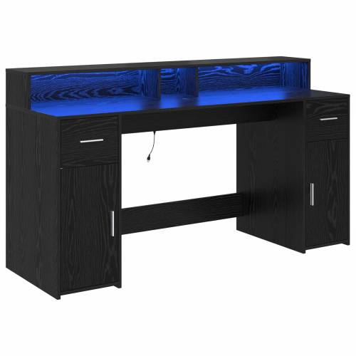 Stol Crni hrast 160x55x91 cm Inženjersko drvo Cijena