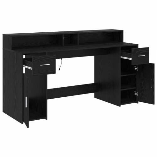 Stol Crni hrast 160x55x91 cm Inženjersko drvo Cijena