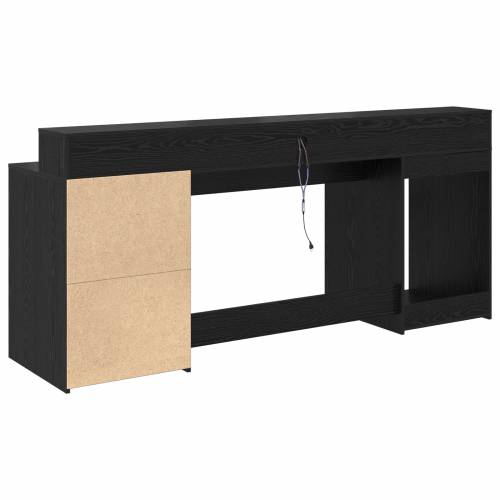 Stol crna hrastovina 200x55x91 cm konstruirano drvo Cijena