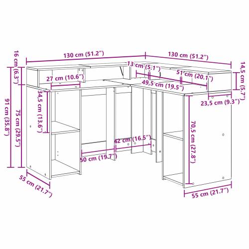 Stol Crni hrast 130x130x91 cm Konstruirano drvo Cijena