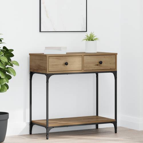 Konzolni stol Hrast umjetnik 75x34.5x75 cm Konstruirano drvo Cijena
